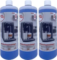 3x 1L Milchschaumreiniger Coffee&Clean by JaPeBi ECO, Rundflasche incl. Dosierhilfe