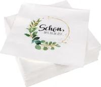 Serwetki 33x33cm, 1/4 fałdy, 3-warstwowe, opakowanie 20 sztuk - Miło Cię widzieć