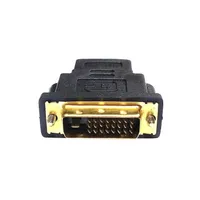 Adapter 24+1-poliger DVI-D-Stecker auf HDMI-Buchse vergoldet schwarz