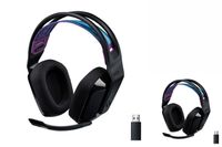Logitech G535 LIGHTSPEED Gaming Wireless Headset - Leichtes, ohraufliegendes Headset, Flip-Mute-Mikrofon, Stereo, PC, PS4, PS5, wiederaufladbar über USB - Schwarz