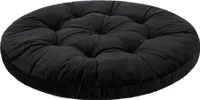Hängesessel Kissen, Hängekorb Sessel, Indoor/Outdoor, Auflage, Rund, Swing, Schaukelkissen, Sitzkissen für Stuhl, Velvet, Waschbar, Schwarz, 65x65 cm