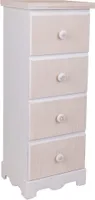 WANDERLUST DECO Weiße Kommode aus Holz, 31x26x80 h cm