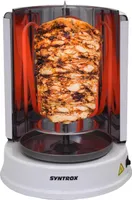 Syntrox Germany Dönergrill Asturien mit 6 Drehspießen – Vertikaler Multigrill für gesundes, fettfreies Grillen 1.400W (Weiß)