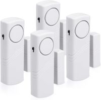 Door and Window Alarm - Lot 4x Wireless Anti-Intrusion Alarm - Home Security Against Burglary - Magnetic Operation - 100 dB