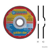 Sonnenflex Trennscheibe Golden Star - für Edelstahl 100 x 1.0 x 10.0, Form 41 (AS 60 Q BF)