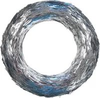 Silberner Kranz - Kranz - Silberfarben - Weihnachtskranz - Silber - 40 x 40 x 5,5 cm
