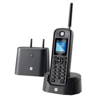 Motorola o201 black robustní bezdrátový telefon s dlouhým dosahem