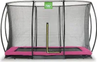 EXIT Silhouette Bodentrampolin 214x305cm mit Sicherheitsnetz - rosa