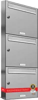 3er V2A Edelstahl Wandbriefkasten Anlage 3 Fach Briefkasten Postkasten