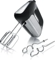 Arendo Elektrischer Handmixer Handrührer - inkl. 2 Quirle und 2 Knethaken aus Edelstahl – Handrührgerät - Hakenentriegelung – Turbotaste – Thermosicherung – Edelstahloptik