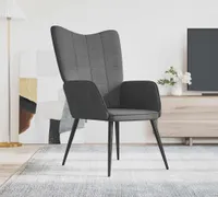 relaxačné kreslo vidaXL Tmavo šedá látka