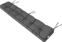 PillowPrim Bankkissen Bankauflage Kissen Polster Bankpolster Outdoor - Bankauflage Auflage für Bänke in Haus und Garten Sitzkissen- 120x40 cm Graphit