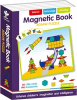 Magnetická kniha skladačky tvary 170 ks