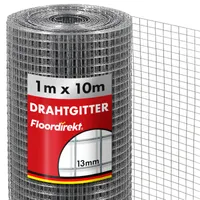 Volierendraht für Gehege, Pflanzenschutz und Rankhilfen verzinkter Drahtzaun 100 cm x 10 m