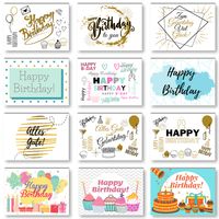 Kesote Geburtstagskarte Set 24 Stück Happy Birthday Karte mit 24 Stück Umschläge für Kinder Geburtstag Party