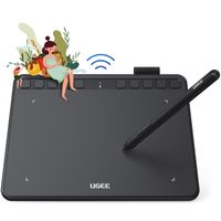 UGEE Wireless Zeichentablett,S640W Digitales Grafiktablett mit Stylus,8192 Druckempfindlichkeit 10 Express-Tasten Stifttablett für PC,Windows Mac Linux Android