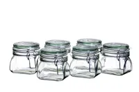 Domestic 113963 'Gothika' Einmachglas, Einweckglas, 500ml, mit Bügelverschluss, klar (6er Pack)