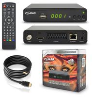 COMAG HD45 Digitaler HD Sat Receiver (FULL HD, HDTV, DVB-S2, HDMI, SCART, USB 2.0) inkl. Kabelset: 1,5 HDMI Kabel + 1,5m SAT Anschlusskabel