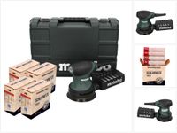 Metabo FSX 200 Intec Exzenterschleifer 240 W 125 mm + 4x Toolbrothers SPIDER Schleifnetz Set + Koffer