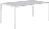 BELIANI Zahradní stůl šedobílý 160 x 90 cm hliník sklo obdélníkový moderní venkovní nábytek