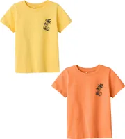 NAME IT T-Shirt 2er-Set kurzarm normal geschnitten Rundhals Größe: 92