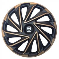 Sparco radkappen Varese16 Zoll Edelstahl schwarz/gold 4er-Satz