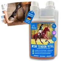 EMMA Tendon Liquid MSM Pferd 1L + Glucosamin Chondroitin Pferd I Erste Hilfe Gelenke Sehnen Bänder stärken, Zusatzfutter MSM  Glucosamin Chondroitin
