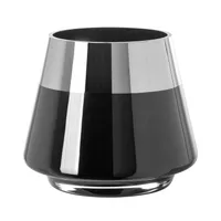 Fink Teelichthalter JONA DH 15x13 cm schwarz Windlicht Windlichtglas