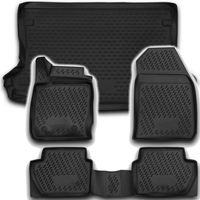 Gummi Kofferraumwanne Fußmatten Set für Ford Focus MK4 Laderaumwanne Matten 