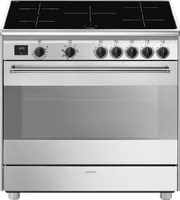 Smeg Concerto Solapa Vapor Clean Induktionskochfeld 90x60 Cm 5 Brennern Durchsichtig  Durchsichtig One Size
