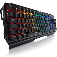 Titanwolf Gaming-Tastatur, mechanisches Keyboard, Anti-Ghosting, Kailh Blue, LED-Beleuchtung