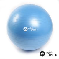 Apollo Gymnastikball 65cm | robuster Fitnessball und Sitzball Inkl. Pumpe | Rückenschonender Gymnastikball fürs Büro, Pilates, Yoga | Pilatesball fürs Workout - in 4 Farben - blau