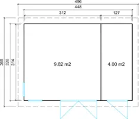 Alpholz Gartenhaus Aldo-28 C aus Massiv-holz, Gerätehaus mit 28 mm Wandstärke, Garten Holzhaus inklusive Montagematerial, Geräteschuppen Größe: 540 x 420 cm, Pultdach