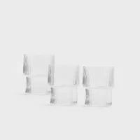 Gläser Trinkglas Cocktailgläser Wassergläser Getränkegläser LYNN transparent niedrig, 3 Stk. 0,2 l HOMLA