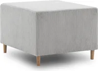 Puff Hocker Wohnzimmer Fußhocker Für Sessel FIREZE Sitzhocker, Hellgrau, Grau