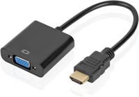 Case2go - Adaptérový kábel HDMI na VGA - 25 cm - 1080p Full HD - ABS - čierna