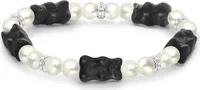 Thomas Sabo A2170-052-11-L15 Perlenarmband mit 5 schwarzen Goldbären