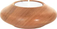 3er- Set Teelichthalter aus Holz Süßkirche Deko Kerzenständer Tischdeko 36401
