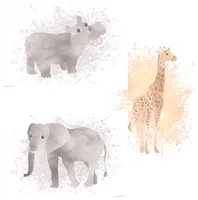 PRICARO Poster "Afrika Tiere", A4, 3er Set