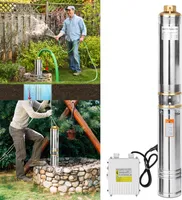 YUENFONG Tiefbrunnenpumpe 750W, Brunnenpumpe mit 4000L/h Fördermenge, 67 m Förderhöhe, Rohrpumpe sandresistente mit Schmutzfilter (0.75kW/1hp)