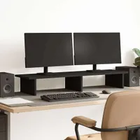 vidaXL Podstawa pod monitor czarna 100x27x15 cm materiał drewnopochodny