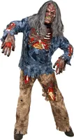 Zombie Halloween Kostüm grau-grün-blau