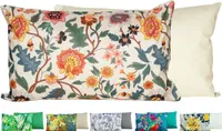 JACK Outdoor Lounge Kissen 30x50cm Motiv Dekokissen inkl. Füllung Wasserfest Sitzkissen Garten Stuhl, Farbe:Blumenmärchen