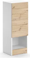 Vicco Midischrank Alf, 35 x 92 cm mit 2 Schubladen, Weiß/Eiche