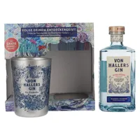 Von Hallers Gin 44% obj. 0,5 l v darčekovej krabici s pohárom