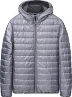 Herren Casual Steppjacke Winterjacke Dicke Warme Wattierte Jacke Autumn Winter Übergangsjacke Reißverschluss Outdoorjacke, grau, 2XL