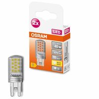 Osram LED Stiftsockellampe Star G9 3,8W 2er-Pack warmweiß, klar