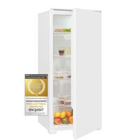 Exquisit Einbau-Vollraumkühlschrank EKS201-V-E-040F | Einbaugerät | Schlepptürmontage | 199 l Nutzinhalt | Weiß