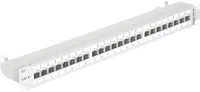 DELOCK 19" Patchpanel 24-Port Cat6A geschirmt grau