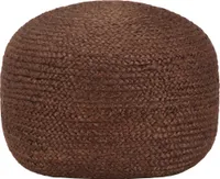 Handgefertigter Sitzpuff Braun 40 x 45 cm Jute